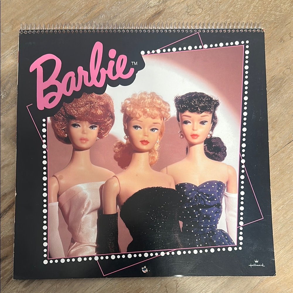 1996 Barbie Calendar with Trio of Dolls